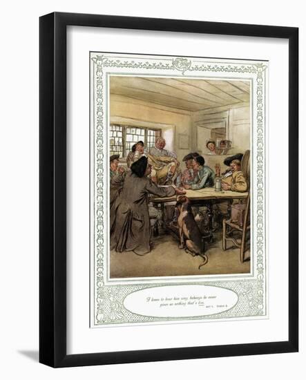 Oliver Goldsmith 's play She Stoops to Conque-Hugh Thomson-Framed Giclee Print