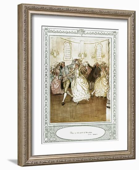 Oliver Goldsmith 's play She Stoops to Conque-Hugh Thomson-Framed Giclee Print