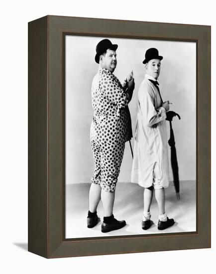 Oliver Hardy, Stan Laurel, Hal Roach Publicity Shot, Early 1930S-null-Framed Stretched Canvas