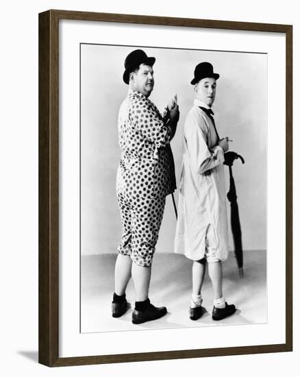 Oliver Hardy, Stan Laurel, Hal Roach Publicity Shot, Early 1930S--Framed Photo