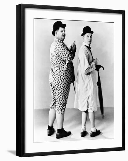 Oliver Hardy, Stan Laurel, Hal Roach Publicity Shot, Early 1930S--Framed Photo