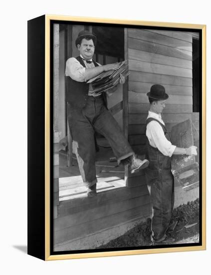 Oliver Hardy, Stan Laurel, Laurel and Hardy's Laughing 20's, 1965-null-Framed Premier Image Canvas