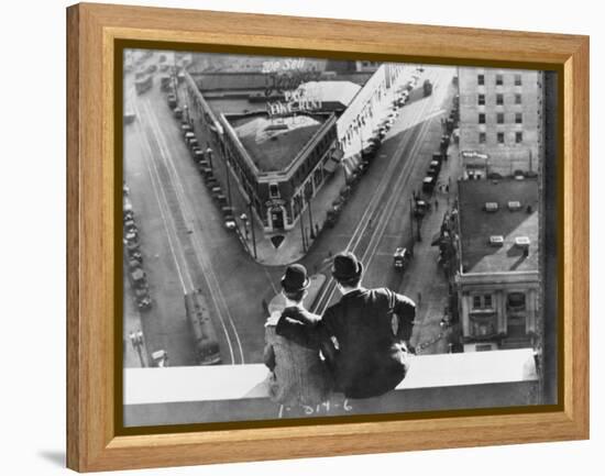 Oliver Hardy, Stan Laurel, Liberty, 1929-null-Framed Premier Image Canvas