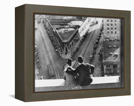 Oliver Hardy, Stan Laurel, Liberty, 1929-null-Framed Premier Image Canvas