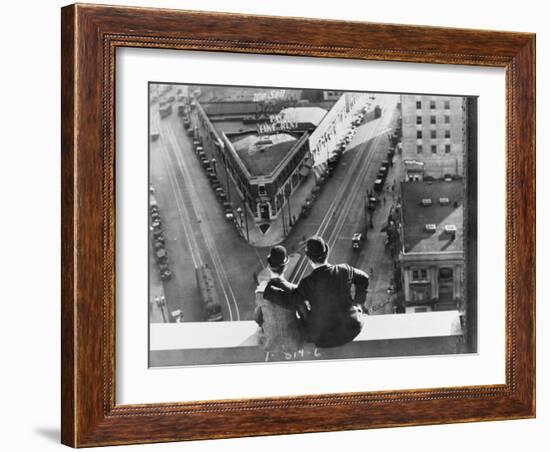 Oliver Hardy, Stan Laurel, Liberty, 1929-null-Framed Photographic Print