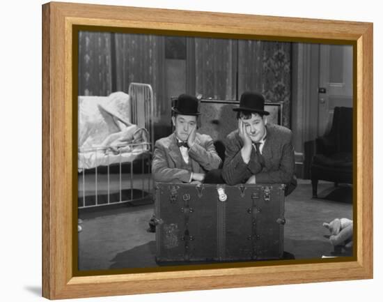 Oliver Hardy, Stan Laurel, Pack Up Your Troubles, 1932-null-Framed Premier Image Canvas