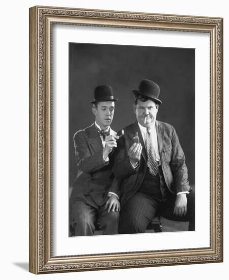 Oliver Hardy, Stan Laurel-null-Framed Photographic Print