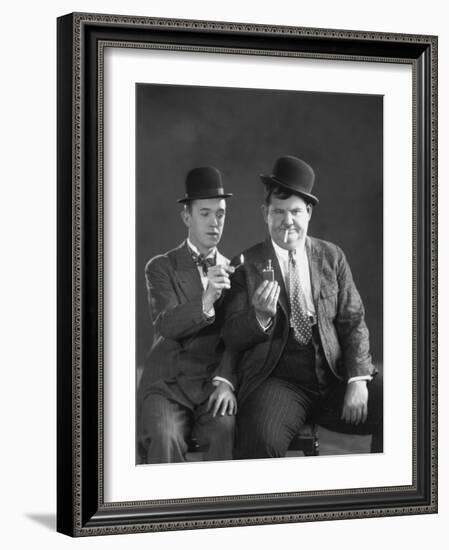 Oliver Hardy, Stan Laurel-null-Framed Photographic Print