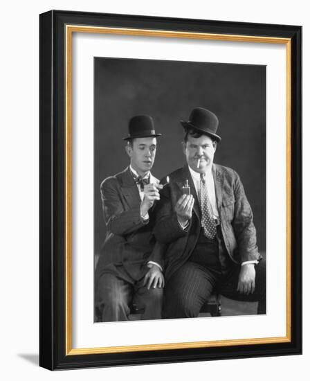 Oliver Hardy, Stan Laurel-null-Framed Photographic Print