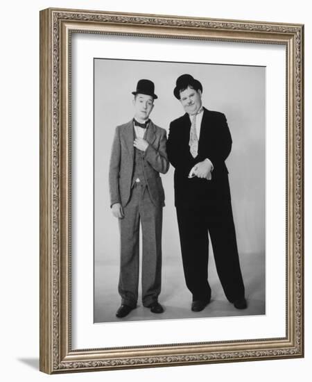 Oliver Hardy, Stan Laurel-null-Framed Photographic Print