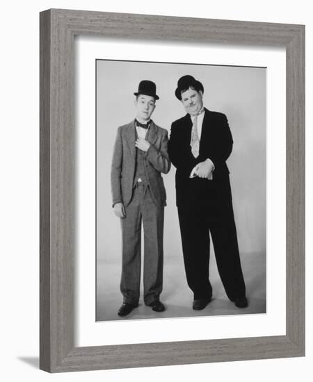 Oliver Hardy, Stan Laurel-null-Framed Photographic Print