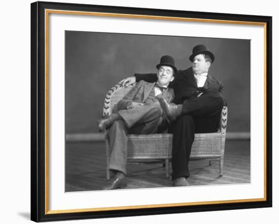 Oliver Hardy, Stan Laurel-null-Framed Photographic Print