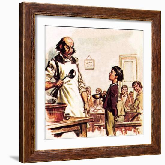 Oliver Twist Asking for More-McConnell-Framed Giclee Print
