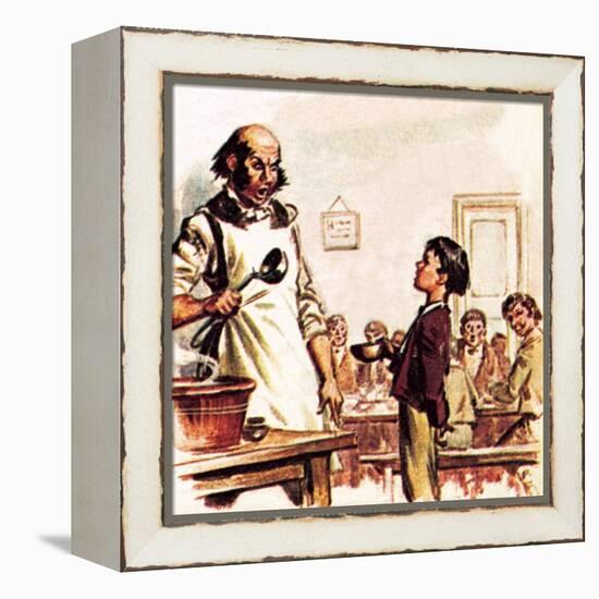 Oliver Twist Asking for More-McConnell-Framed Premier Image Canvas