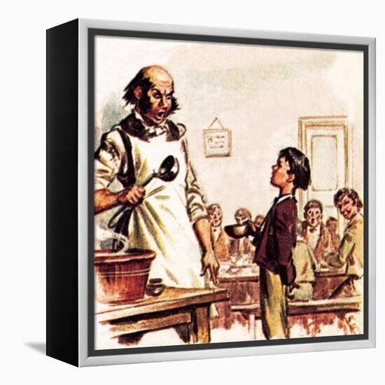 Oliver Twist Asking for More-McConnell-Framed Premier Image Canvas