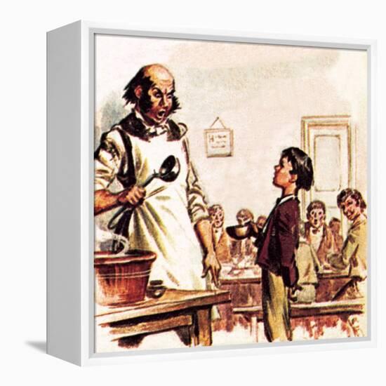 Oliver Twist Asking for More-McConnell-Framed Premier Image Canvas