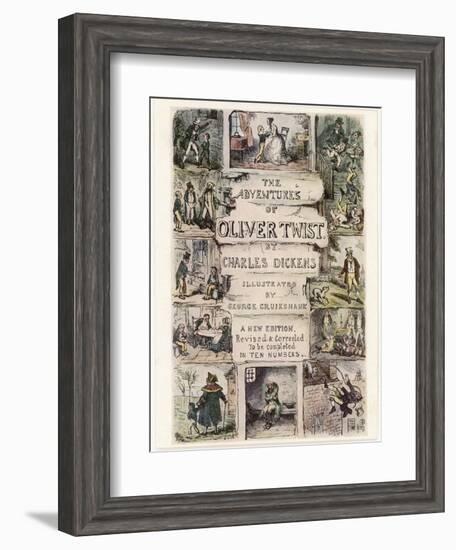 Oliver Twist by Charles Dickens-George Cruikshank-Framed Photographic Print