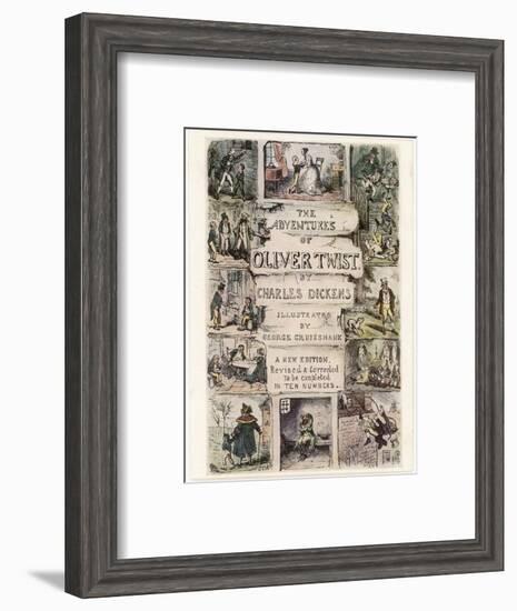 Oliver Twist by Charles Dickens-George Cruikshank-Framed Photographic Print