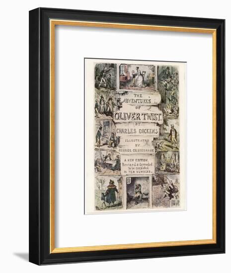 Oliver Twist by Charles Dickens-George Cruikshank-Framed Photographic Print