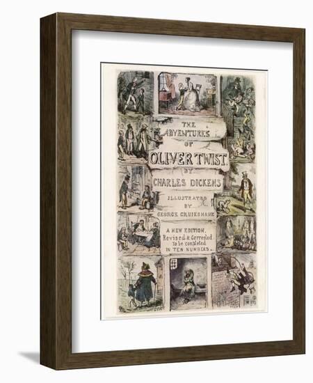 Oliver Twist by Charles Dickens-George Cruikshank-Framed Photographic Print