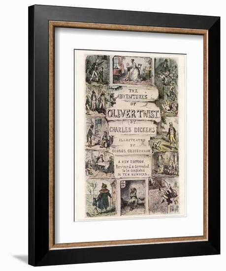 Oliver Twist by Charles Dickens-George Cruikshank-Framed Photographic Print