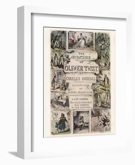 Oliver Twist by Charles Dickens-George Cruikshank-Framed Photographic Print