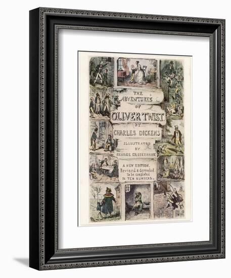 Oliver Twist by Charles Dickens-George Cruikshank-Framed Photographic Print