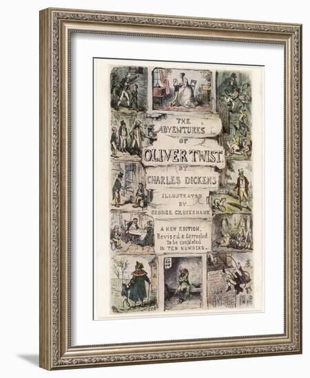 Oliver Twist by Charles Dickens-George Cruikshank-Framed Photographic Print