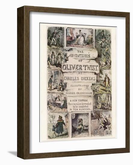 Oliver Twist by Charles Dickens-George Cruikshank-Framed Photographic Print