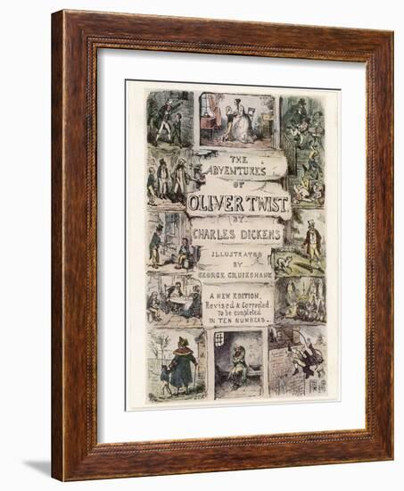 Oliver Twist by Charles Dickens-George Cruikshank-Framed Photographic Print