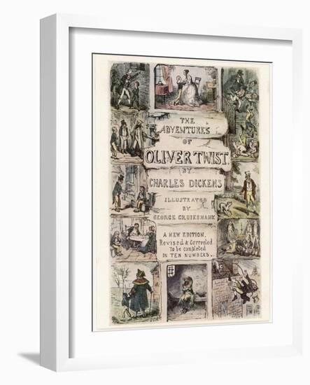 Oliver Twist by Charles Dickens-George Cruikshank-Framed Photographic Print