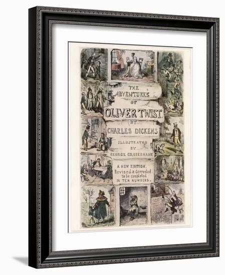 Oliver Twist by Charles Dickens-George Cruikshank-Framed Photographic Print