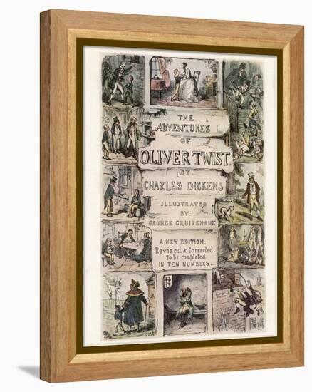 Oliver Twist by Charles Dickens-George Cruikshank-Framed Premier Image Canvas