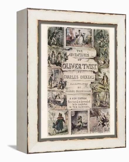 Oliver Twist by Charles Dickens-George Cruikshank-Framed Premier Image Canvas