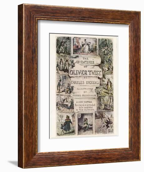 Oliver Twist by Charles Dickens-George Cruikshank-Framed Premium Photographic Print
