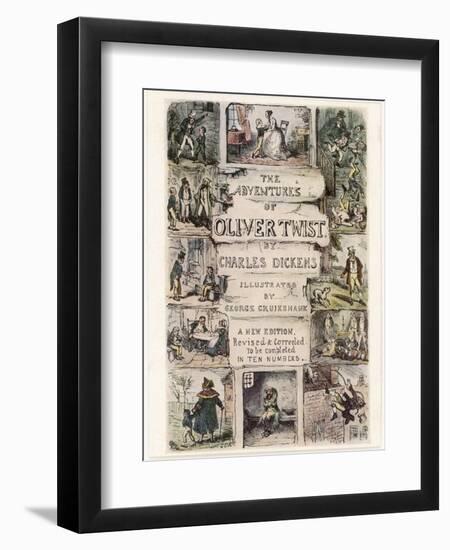 Oliver Twist by Charles Dickens-George Cruikshank-Framed Premium Photographic Print