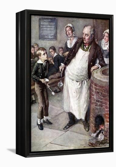 Oliver Twist by Charles Dickens-Harold Copping-Framed Premier Image Canvas