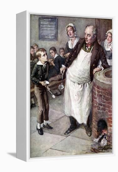 Oliver Twist by Charles Dickens-Harold Copping-Framed Premier Image Canvas