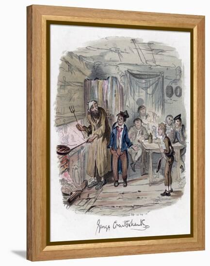 Oliver Twist, C1838-George Cruikshank-Framed Premier Image Canvas