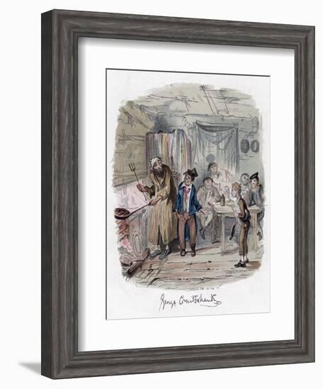 Oliver Twist, C1838-George Cruikshank-Framed Giclee Print