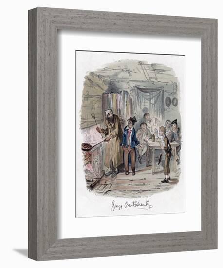 Oliver Twist, C1838-George Cruikshank-Framed Giclee Print