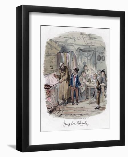 Oliver Twist, C1838-George Cruikshank-Framed Giclee Print