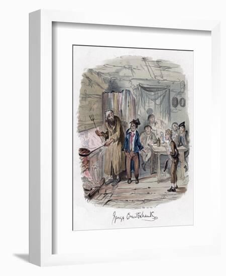 Oliver Twist, C1838-George Cruikshank-Framed Giclee Print