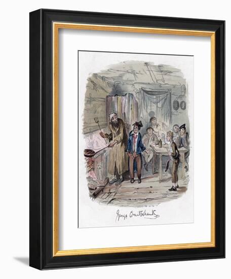 Oliver Twist, C1838-George Cruikshank-Framed Giclee Print