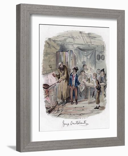 Oliver Twist, C1838-George Cruikshank-Framed Giclee Print