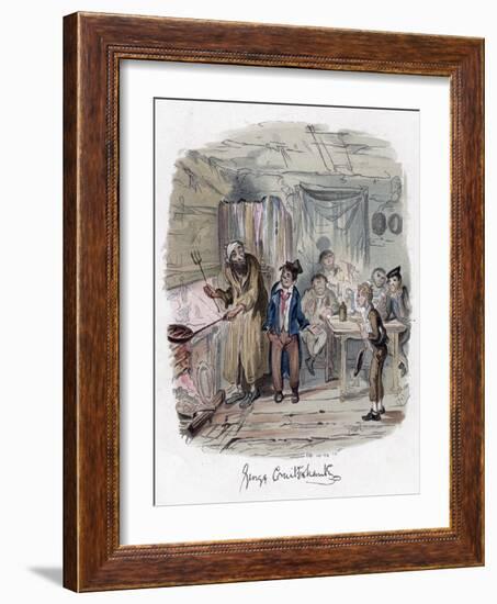 Oliver Twist, C1838-George Cruikshank-Framed Giclee Print