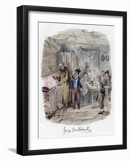 Oliver Twist, C1838-George Cruikshank-Framed Giclee Print