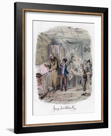 Oliver Twist, C1838-George Cruikshank-Framed Giclee Print