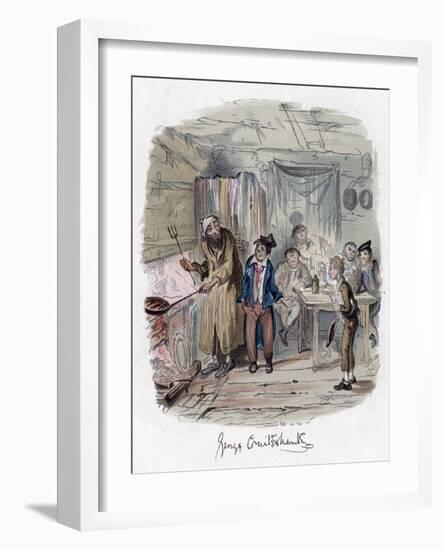 Oliver Twist, C1838-George Cruikshank-Framed Giclee Print