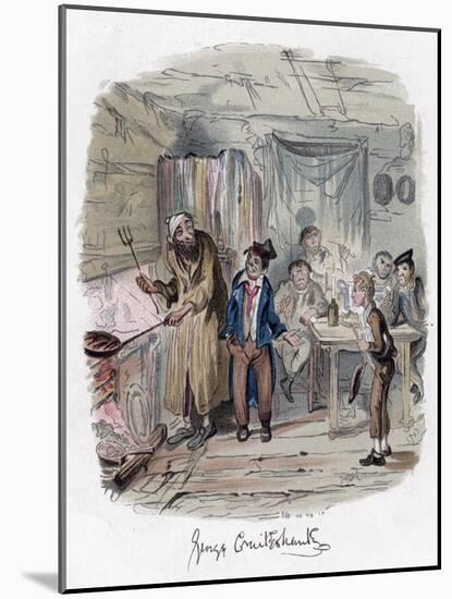 Oliver Twist, C1838-George Cruikshank-Mounted Giclee Print